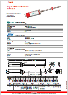 Магнитострикционные датчики линейных перемещений серии DMSR