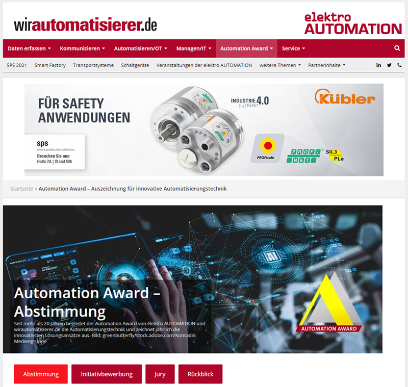 Automation Award – Abstimmung