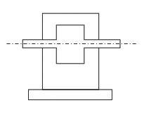 Редукторы с приставными лапами или плитой на уровне плоскости основания корпуса (потолочная или стеновая установка редуктора)