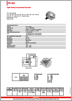 Более подробно - Инкрементальные однооборотные оптические энкодеры Opkon PRI40