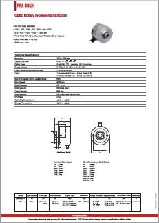 Более подробно - Инкрементальные однооборотные оптические энкодеры Opkon PRI40SH