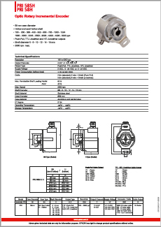 Более подробно - Инкрементальные однооборотные оптические энкодеры Opkon PRI58H